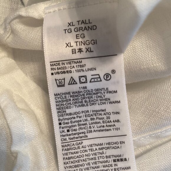 GAP Cropped White Linen Shirt - NWT - Picture 5 of 8